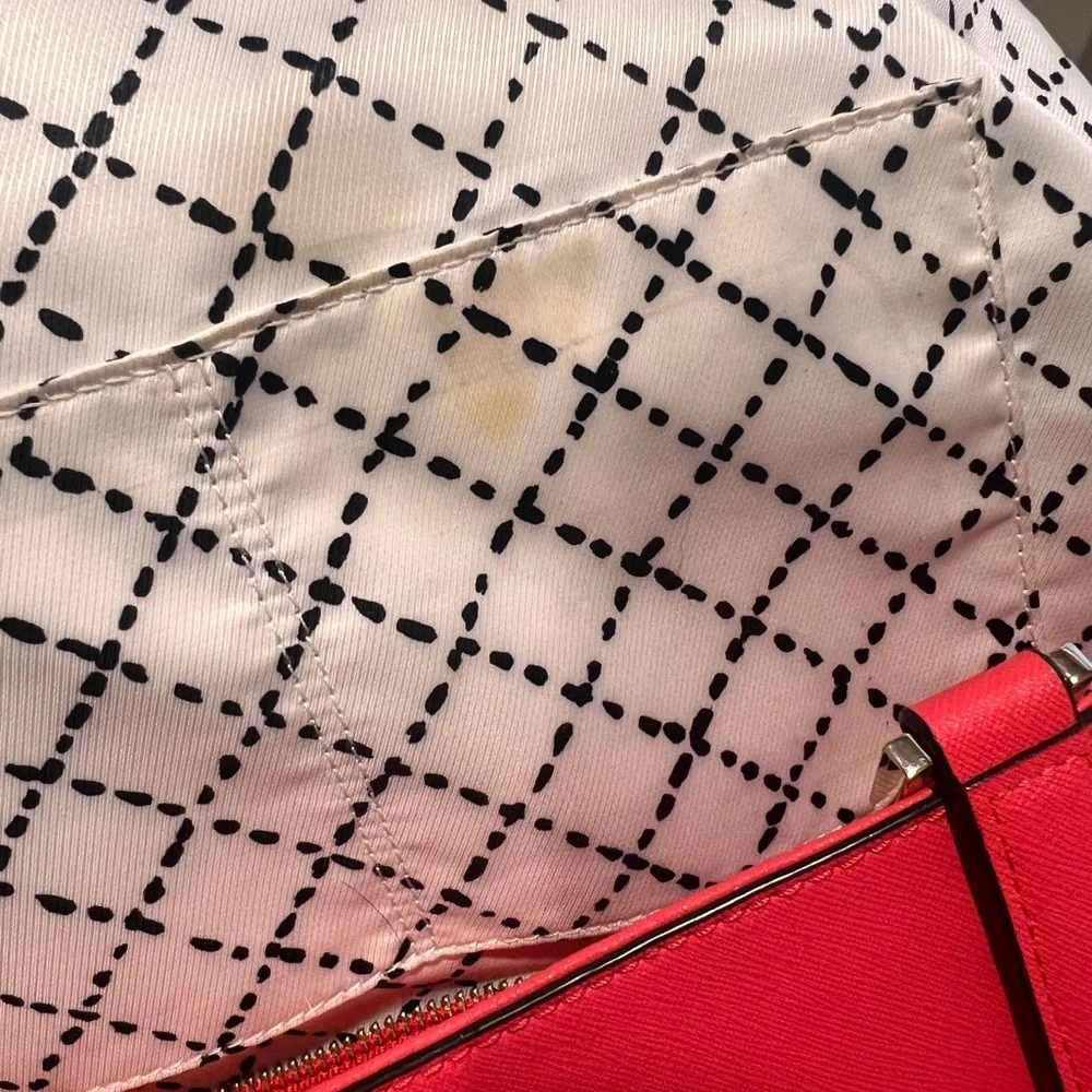 Kate Spade Newbury Large Tote Strawberry Pink Leather Work Travel Bag